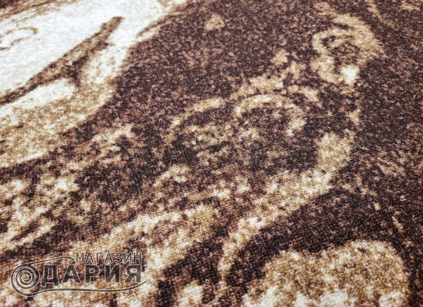 Мокетен килим ERIKA 8033 brown елипса